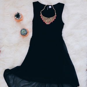 H&M Black High-Low Dress